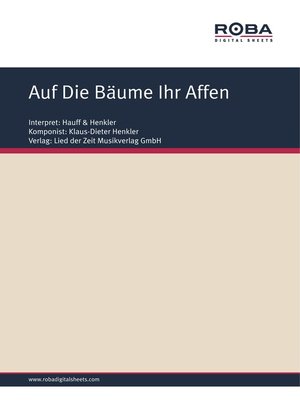 cover image of Auf Die Bäume Ihr Affen